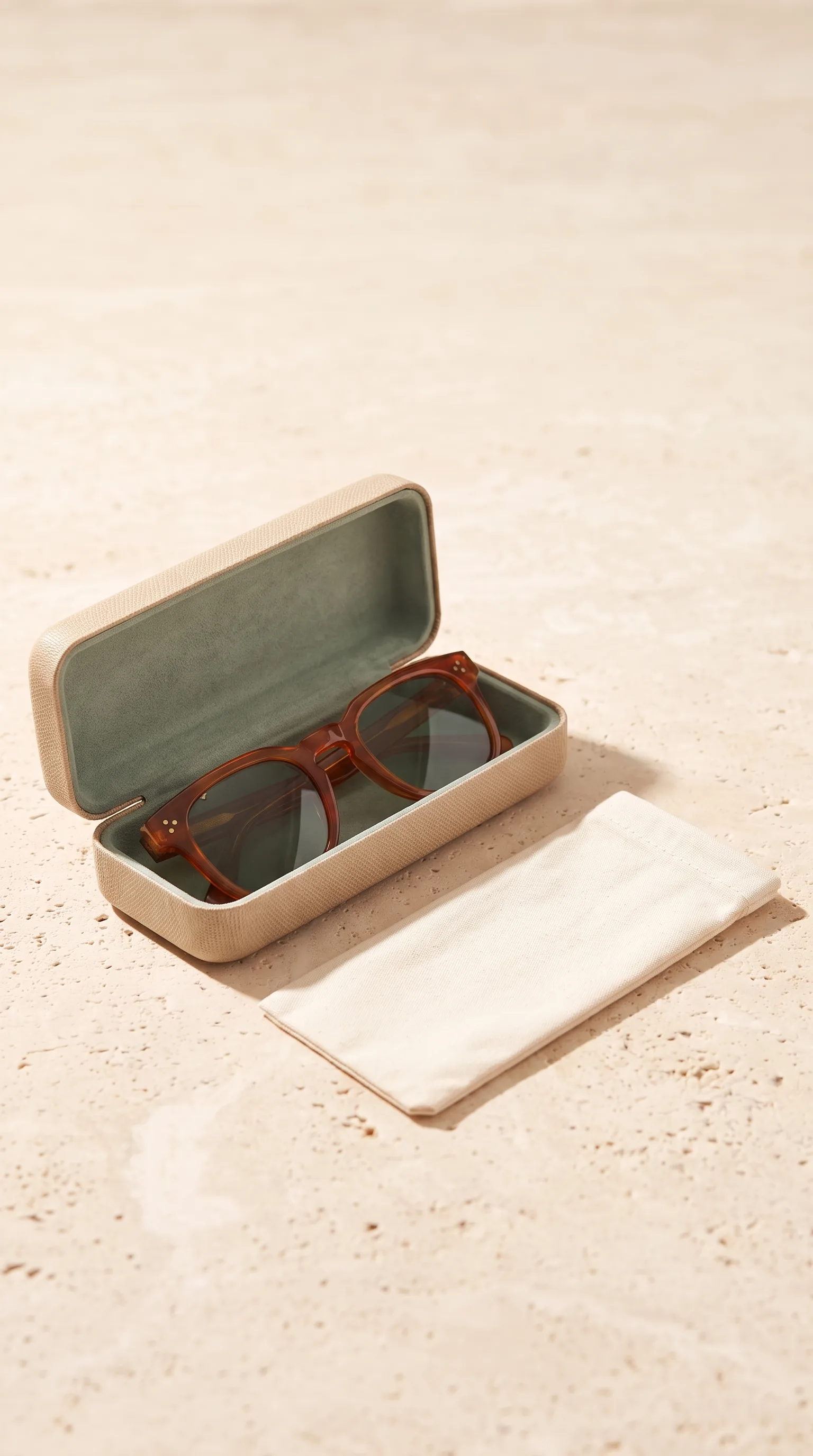 Bodegón editorial de gafas